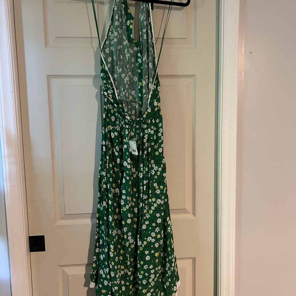 NWT Free People Green Floral Dress - Picture 2 of 9